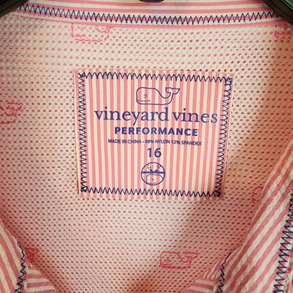 Vineyard Vines Pink Striped Shirt Dress - Picture 7 of 9